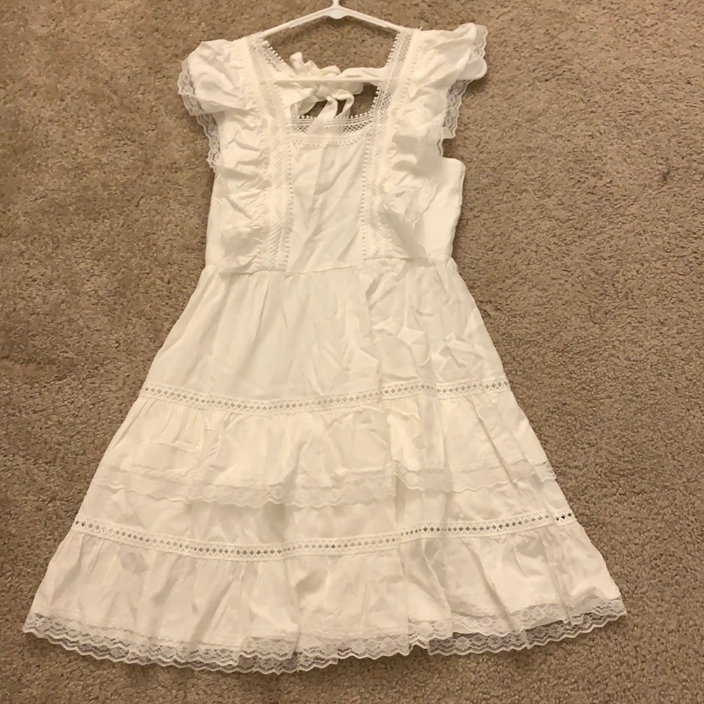 White boho dress NEW WITH TAGS